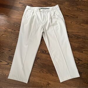 Lauren Ralph Lauren Men’s 38x29 Pleated Front Straight Ivory White Chino Pants